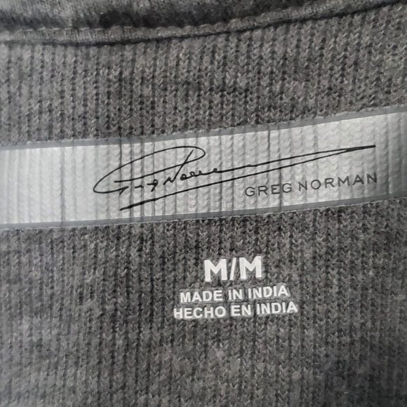 Greg Norman Men's 1/4 Zip Pullover Natural Performance Sweater Grey, M - Picture 4 of 5